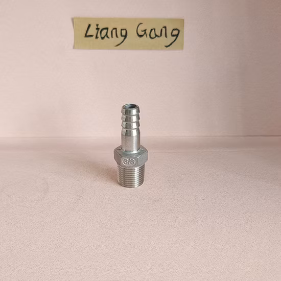 Boquilla de manguera hexagonal de tornillo de rosca de montaje de tubería de acero inoxidable de alta calidad de fábrica