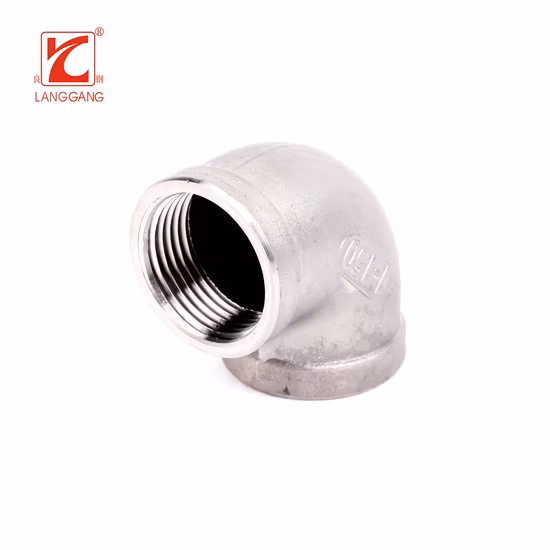 Unión inoxidable de la entrerrosca de la camiseta del codo del OEM del fabricante de las colocaciones de la tubería de acero del hilo caliente de la venta de la fábrica